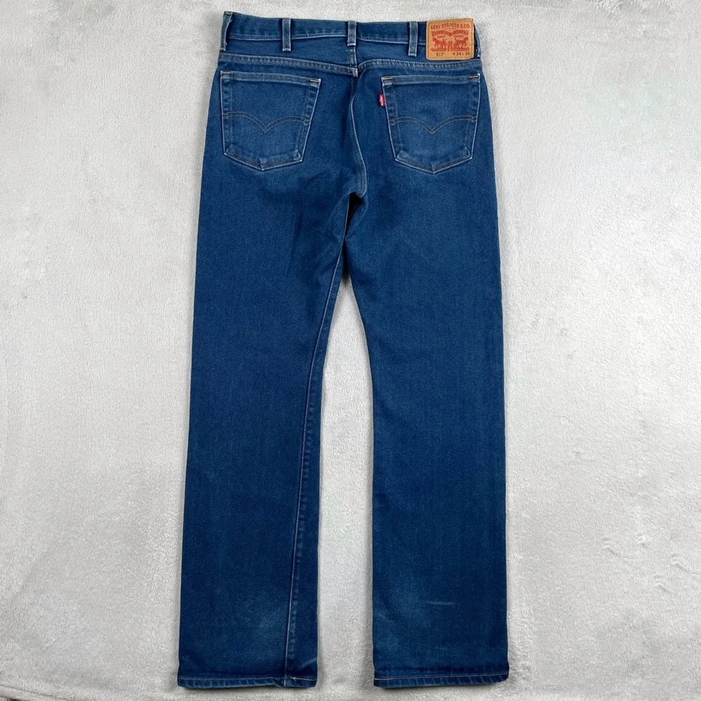 Levi's 517 Bootcut Jeans Mens 34x34 Blue Medium Wash Western Cowboy Rodeo